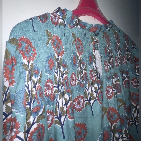 Victoria Dunn Peony Smocked Yoke Dress In Burnt Sienna Floral - Picture 2 of 13